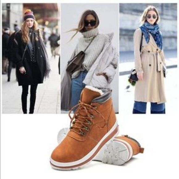 NEW Snow Boots Anti-Slip Hiking Boots Warm Fur lining - Picture 5 of 10